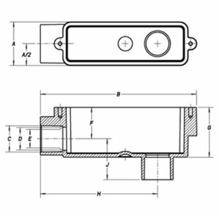 1-1/2 " Thomas & Betts Corporation E986H Conduit Body