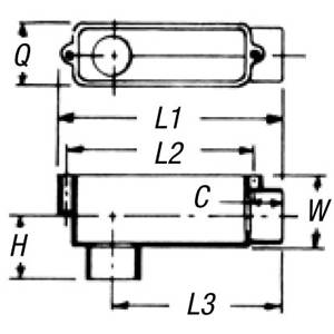1-1/4 " Thomas & Betts Corporation E986G Conduit Body