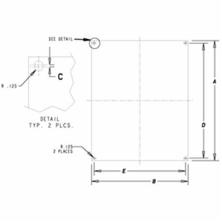 Thomas & Betts Corporation JP1210P Circuit Safe® Enclosure Back Panel