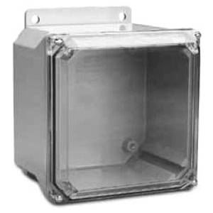 Carlon® NS1084 Nema Enclosure, 8 in W x 4 in D 10 in H, NEMA 1/2/3/3S/3X/3SX/4/4X/12 NEMA Rating, Polycarbonate