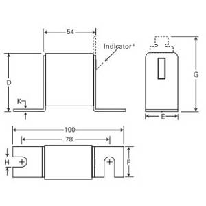 EATON 170M1370 Fast Blow High Speed Fuse, 200 A, 690/700 VAC, 200 kA Interrupt, Class: AR, Square Blade Body