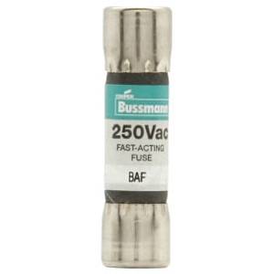 Bussmann BAF-2 Fast Acting Low Voltage Supplemental Fuse, 2 A, 250 VAC, 100 A Interrupt, Class: Supplemental, Cartridge Body