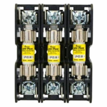 Edison BMM603-3PQ Modular Midget Fuse Block, 600 VAC, 30 A, 18 to 10 AWG Wire, 3 Poles