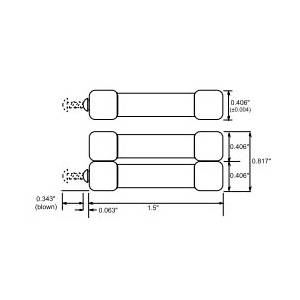 Bussmann Fusetron™ FNA-1-1/8 Supplemental Time Delay Fuse, 1.125 A, 125 VAC, 10000 A Interrupt, Class: Supplemental, Cartridge Body