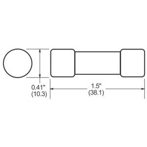 Bussmann Fusetron™ FNM-1/10 Low Voltage Supplemental Time Delay Midget Fuse, 1/10 A, 250 VAC, 35 A Interrupt, Class: Supplemental, Cartridge Body