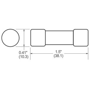 Bussmann Tron® FNQ-2 Time Delay Fuse, 2 A, 500 VAC, 10 kAIC Interrupt, Class: Supplemental, Cartridge Body