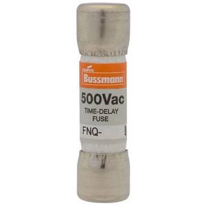 Bussmann Tron® FNQ-1 Low Voltage Supplemental Time Delay Midget Fuse, 1 A, 500 VAC, 10000 A Interrupt, Class: Supplemental, Cartridge Body