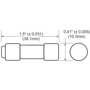 Bussmann CC-Tron® FNQ-R-3 Current Limiting High Inrush Time Delay Fuse, 3 A, 600 V, 200 kAIC Interrupt, CC Class, Cylindrical Body