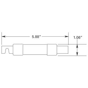 Bussmann Fusetron™ FRN-R-100 Current Limiting Time Delay Fuse, 100 A, 250 VAC/125 VDC, 20/200 kA Interrupt, RK5 Class, Cartridge Body