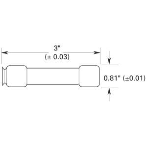 Bussmann Fusetron™ FRN-R-35 Current Limiting Time Delay Fuse, 35 A, 250 VAC/125 VDC, 20/200 kA Interrupt, RK5 Class, Cylindrical Body