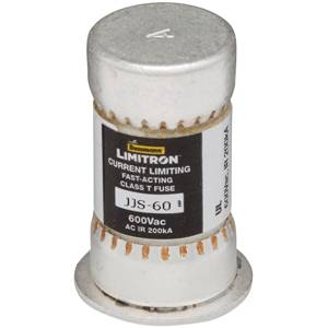 Bussmann Limitron™ Tron® JJS-35 Current Limiting Very Fast Acting Fuse, 35 A, 600 V, 200 kAIC Interrupt, T Class, Cylindrical Body