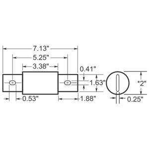 Bussmann Limitron™ JKS-400 Current Limiting Fast Acting Fuse, 400 A, 600 V, 200 kAIC Interrupt, J Class, Cartridge Body