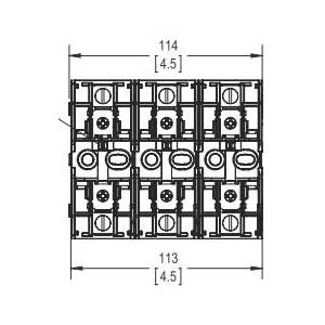 Edison JM60030-3CR Fuse Block, 600 VAC, 1/2 to 30 A, Class: J, 14 to 2 AWG, 8 to 2 AWG Wire, 3 Poles
