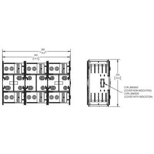 Edison JM60030-3CR Fuse Block, 600 VAC, 1/2 to 30 A, Class: J, 14 to 2 AWG, 8 to 2 AWG Wire, 3 Poles