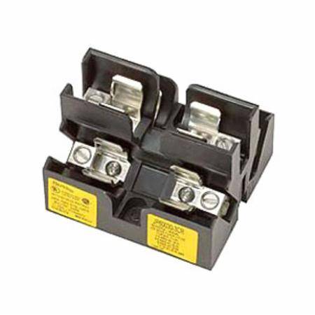 Bussmann JP60030-3PRA Pyramid/Open Style Fuse Block With DIN Rail Adapter, 600 VAC/VDC, 30 A, Class: J, 14 to 10 AWG Wire, 3 Poles