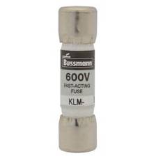 Bussmann Limitron™ KLM-2 Fast Acting Low Voltage Midget Supplemental Fuse, 2 A, 600 VAC/VDC, 100000 A AC/50000 A DC Interrupt, Class: Supplemental, Cartridge Body