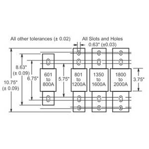 Bussmann Low-Peak™ KRP-C-1500SP Current Limiting Time Delay Fuse, 1500 A, 600 VAC/300 VDC, 300/100 kAIC Interrupt, L Class, Cartridge Body