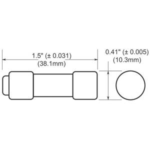 Bussmann Limitron™ KTK-R-4 Fast Acting Current Limiting Low Voltage Fuse, 4 A, 600 V, 200 kA Interrupt, CC Class, Cartridge Body