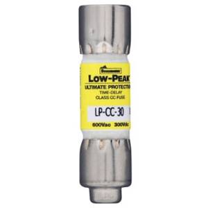 Bussmann Low-Peak™ LP-CC-1 Current Limiting Time Delay Fuse, 1 A, 600 VAC/300 VDC, 20/200 kA Interrupt, CC Class, Cartridge Body