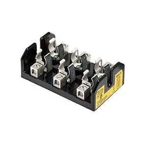 Edison T60100-3C T600 Open Style Fuse Block, 600 VAC/VDC, 61 to 100 A, T Class, 14 to 2/0 AWG Wire, 3 Poles