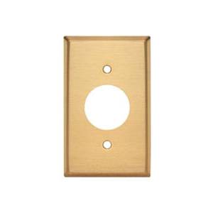 EATON Arrow Hart™ Eaton Wiring Devices 93091-BOX 93000 Standard Receptacle Wallplate, 1 Gangs, 4-1/2 in H x 2-3/4 in W, 302/304 Stainless Steel