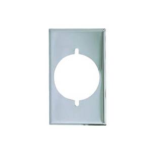EATON Arrow Hart™ Eaton Wiring Devices 93227-BOX 93000 Single Standard Receptacle Wallplate, 2 Gangs, 4.5 in H x 4.56 in W, 302/304 Stainless Steel