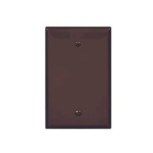 EATON Arrow Hart™ Eaton Wiring Devices PJ13B Mid-Sized Blank Wall Plate, 1 Gangs, 4.87 in H x 3.12 in W, Polycarbonate/Thermoplastic, Brown