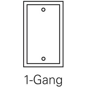 EATON Arrow Hart® PJ13V Mid Size Specification Grade Blank Wall Plate, 1 Gangs, 4.87 in H x 3.12 in W, Polycarbonate, Ivory