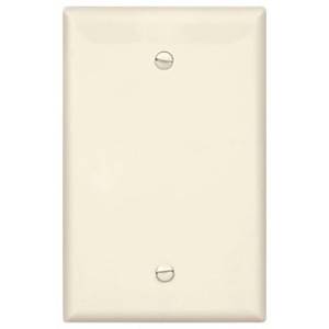 EATON Arrow Hart® PJ13LA Mid Size Specification Grade Blank Wall Plate, 1 Gangs, 4.87 in H x 3.12 in W, Polycarbonate, Light Almond