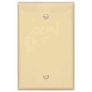 EATON Arrow Hart® PJ13V Mid Size Specification Grade Blank Wall Plate, 1 Gangs, 4.87 in H x 3.12 in W, Polycarbonate, Ivory
