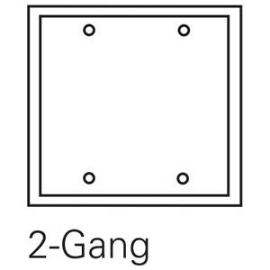 EATON Arrow Hart® PJ23V Mid Size Specification Grade Blank Wall Plate, 2 Gangs, 4.87 in H x 4.94 in W, Polycarbonate, Ivory