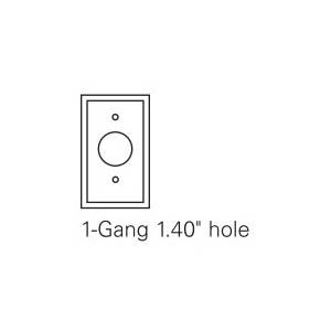 EATON Arrow Hart PJ7LA Mid-Size Screwless Receptacle Wallplate, 1 Gang, 4.87 in H x 3.12 in W, Polycarbonate, Light Almond