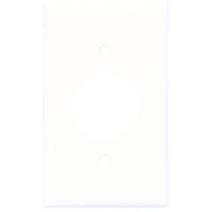 EATON Arrow Hart PJ7W Mid-Size Screwless Receptacle Wallplate, 1 Gang, 4.87 in H x 3.12 in W, Polycarbonate, White