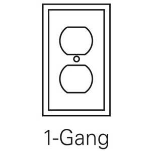 EATON Arrow Hart™ Eaton Wiring Devices PJ8B PJ Series Mid-Sized Receptacle Wallplate, 1 Gangs, 4.87 in H x 3.12 in W, Polycarbonate/Thermoplastic, Brown