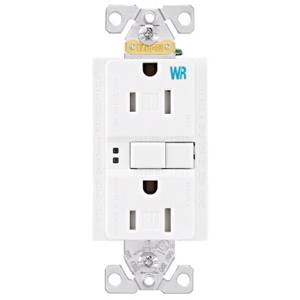 EATON Arrow Hart™ Eaton Wiring Devices TWRSGF15W Duplex Self-Test Tamper Weather-Resistant GFCI Receptacle, 125 VAC, 15 A, 2 Poles, 3 Wires, White