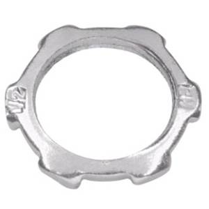 EATON Crouse-Hinds 11X Thin Construction Conduit Locknut, 1/2 in, For Use With Rigid/IMC Conduit, Steel