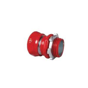 Crouse-Hinds 651S Compression Non-Insulated Straight Conduit Connector, 3/4 in Trade, For Use With Thinwall EMT Conduit, Steel, Zinc Plated