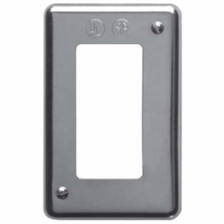 Crouse-Hinds DS23 GFI DS Series Flat GFI Receptacle Box Cover, Sheet Steel