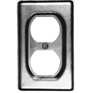 Crouse-Hinds DS23 DS Series Device Box Cover With Operating Mechanism, 2-3/4 in L x 0.19 in W, Duplex Receptacle Cover, Sheet Steel