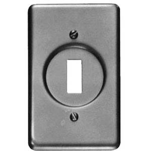 Crouse-Hinds DS32 DS Series Device Box Cover, 4.28 in L x 0.22 in W, Snap Switch/Toggle Switch Cover, Sheet Steel