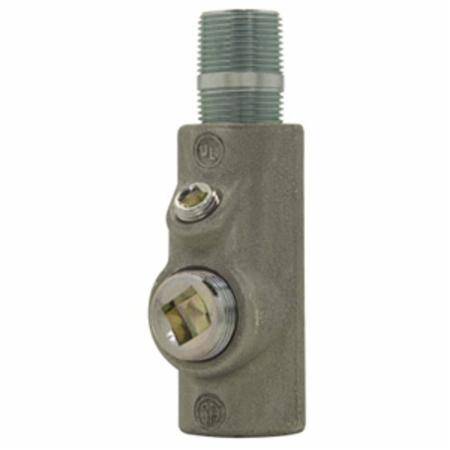 EATON Crouse-Hinds EYS116 Hub Conduit Sealing Fitting, 1/2 in MNPT x 1/2 in FNPT, For Use With Vertical/Horizontal Positions, Feraloy® Iron Alloy/Ductile Iron, Aluminum Acrylic Painted/Electro-Galvanized