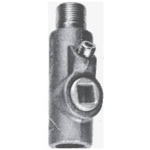EATON Crouse-Hinds EYS216 Conduit Sealing Fitting, 3/4 in MNPT x 3/4 in FNPT, For Use With Vertical/Horizontal Positions, Ductile Iron/Feraloy® Iron Alloy, Aluminum Acrylic Painted/Electro-Galvanized