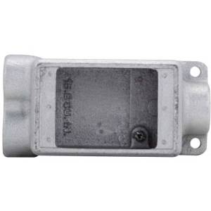 Crouse-Hinds Condulet® FSCC2 Type FSC 3-Outlet Shallow Device Box With Mounting Lug, 3/4 in Trade, 1 Gang, Feraloy Iron Alloy, Electro-Galvanized