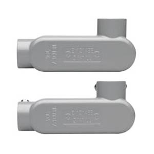 EATON Crouse-Hinds Condulet® SnapPack™ LL15 CGN Type LL Conduit Outlet Body With Cover and Neoprene Gasket, 1/2 in Hub, 5 Form, 4.35 cu-in Capacity, Die Cast Copper-Free Aluminum, Epoxy Powder Coated