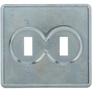 Crouse-Hinds S322 Flat Snap Switch Device Box Cover, Sheet Steel