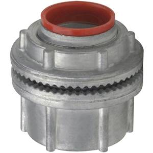 EATON Crouse-Hinds Myers™ Scru-Tite® ST 1 Basic Vibration Proof Threaded Conduit Hub, 1/2 in, For Use With Rigid/IMC Conduit, Zinc, Polished Nickel/Polished Chrome