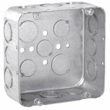 Crouse-Hinds Thepitt® TP563 Drawn Outlet Box, Steel, 42 cu-in Capacity, 17 Knockouts, 4-11/16 in W x 2-1/8 in D x 4-11/16 in H