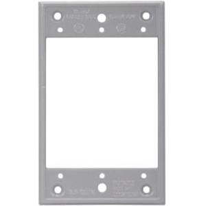 Crouse-Hinds TP7120 Weatherproof Outlet Box Extension, 1 Gangs, 4-9/16 in L x 2-13/16 in W x 1 in D, Die-Cast Aluminum