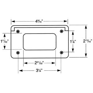 Crouse-Hinds Arrow Hart® WLGF FS Spring Door Cover, 4-9/16 in L x 2-13/16 in W, Die Cast Copper-Free Aluminum
