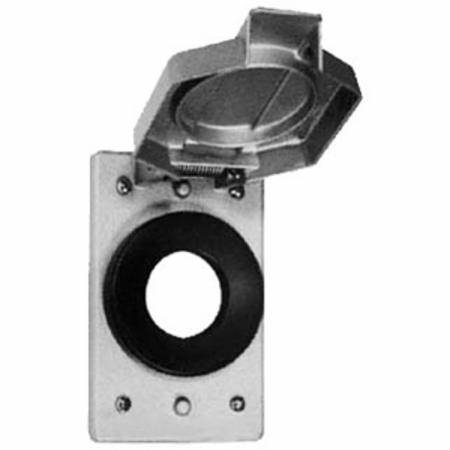 EATON WLRS1 WLRS Single Spring Door Cover, 1-3/8 in Dia, 2.91 in L x 1.16 in W x 4.44 in D, (1) Receptacle Cover, Copper-Free Aluminum